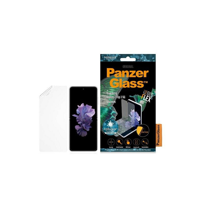 PanzerGlass Distributor - 5711724072765 - PZG009 - PanzerGlass TPU Samsung Galaxy Z Flip3 5G Case Friendly Antibacterial - B2B homescreen