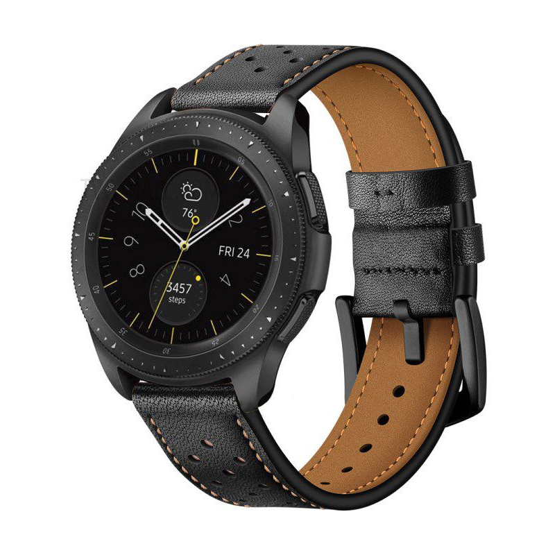 Tech-Protect Distributor - 9589046917240 - THP621BLK - Tech-Protect Leather Samsung Galaxy Watch 4 40/42/44/46mm Black - B2B homescreen