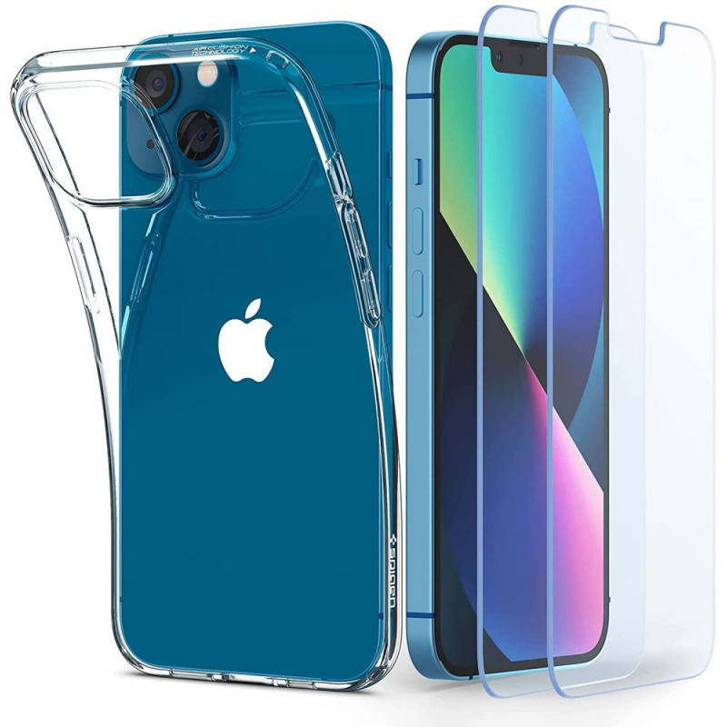 Spigen Distributor - 8809811852998 - SPN1849CL - Etui Spigen Crystal Pack Apple iPhone 13 mini Crystal Clear + Szkło - B2B homescreen