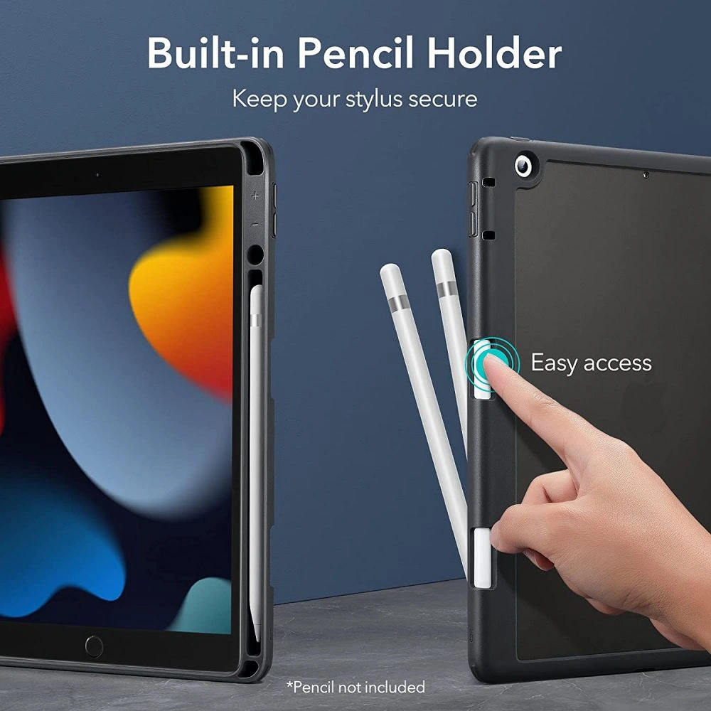 Hurtownia GSM - Etui ESR Rebound Hybrid Apple iPad 10.2 2019/2020/2021 (7., 8. i 9. generacji) Frosted Black - ESR383BLK - {ean13} - Hurt