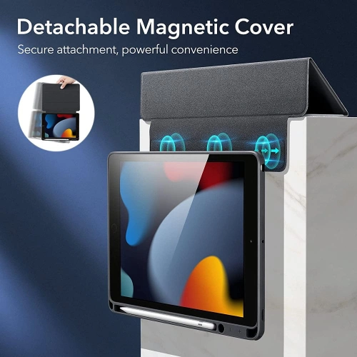 Etui ESR Rebound Hybrid Apple iPad 10.2 2019/2020/2021 (7., 8. i 9. generacji) Frosted Black