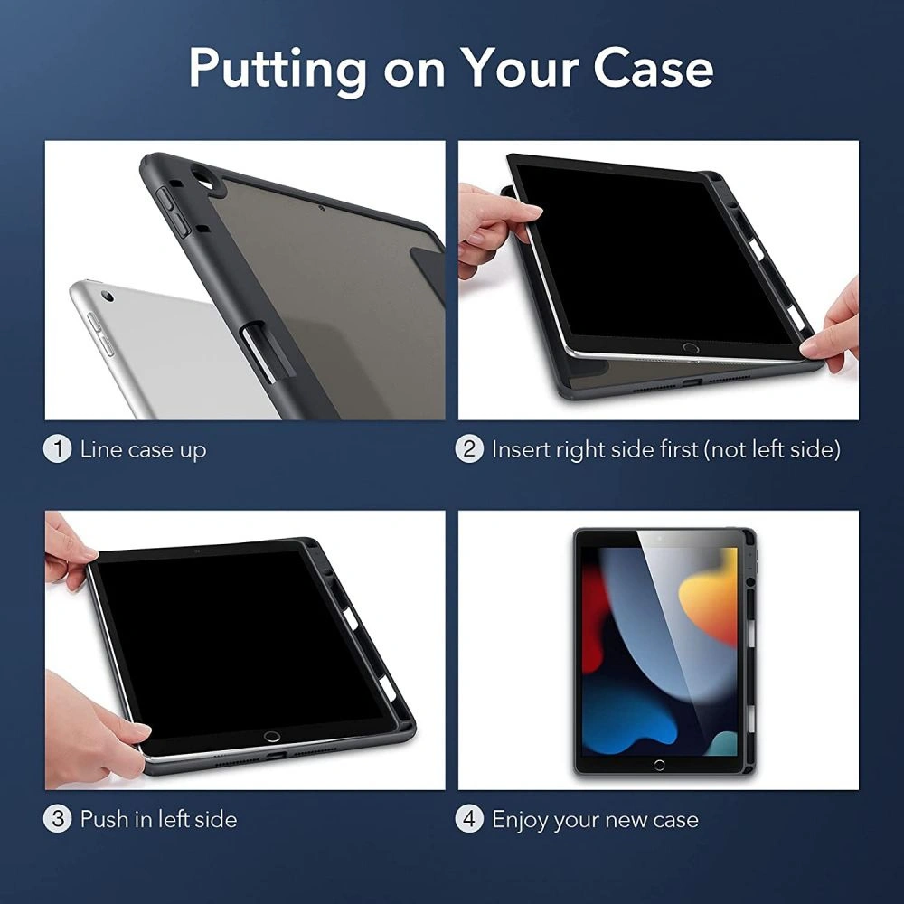 Hurtownia GSM - Etui ESR Rebound Hybrid Apple iPad 10.2 2019/2020/2021 (7., 8. i 9. generacji) Frosted Black - ESR383BLK - {ean13} - Hurt