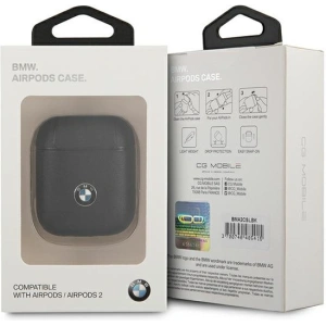 Hurtownia GSM - Etui BMW BMA2CSLBK Apple AirPods černý/black Geniune Leather Signature - BMW002BLK - {ean13} - Hurt