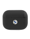 Case BMW BMAPSSLBK Apple AirPods Pro schwarz/black Echtes Leder Silbernes Logo