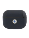 Etui BMW BMAPSSLNA Apple AirPods Pro námořnická/modrá Pravá kůže Stříbrné logo
