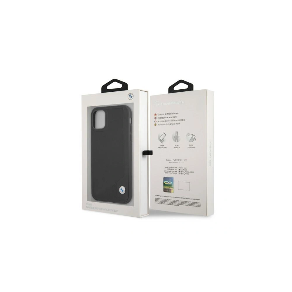Hurtownia GSM - Etui BMW BMHCN61RCDPK Apple iPhone 11 černý/black hardcase Leather Deboss - BMW028BLK - {ean13} - Hurt