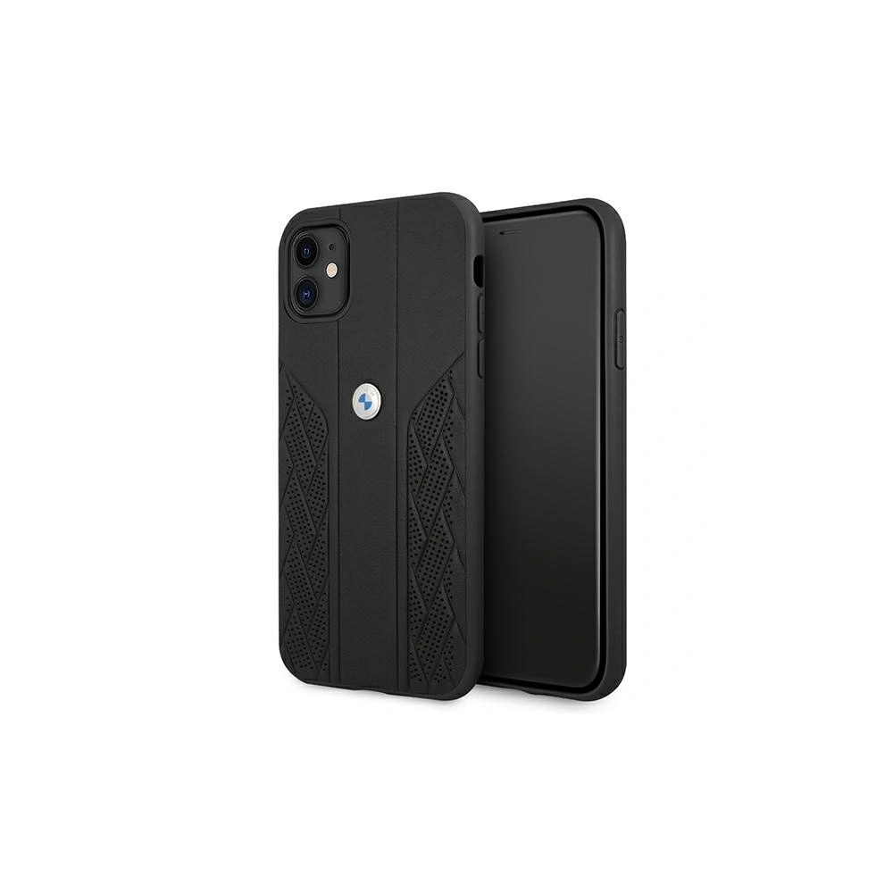 Hurtownia GSM - Etui BMW BMHCN61RSPPK Apple iPhone 11 czarny/black hardcase Leather Curve Perforate - BMW030BLK - {ean13} - Hurt