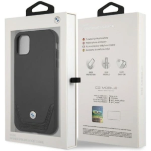 Hurtownia GSM - Etui BMW BMHCN61RSWPK Apple iPhone 11 czarny/black hardcase Leather Perforate - BMW031BLK - {ean13} - Hurt