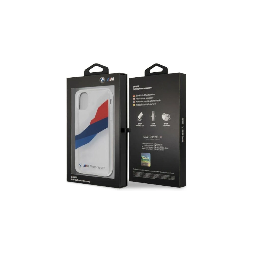 Wholesale BMW BMHCN61SKTGT Apple iPhone 11 transparent hardcase Motorsport Tricolor - BMW034CL - {ean13} - Hurt
