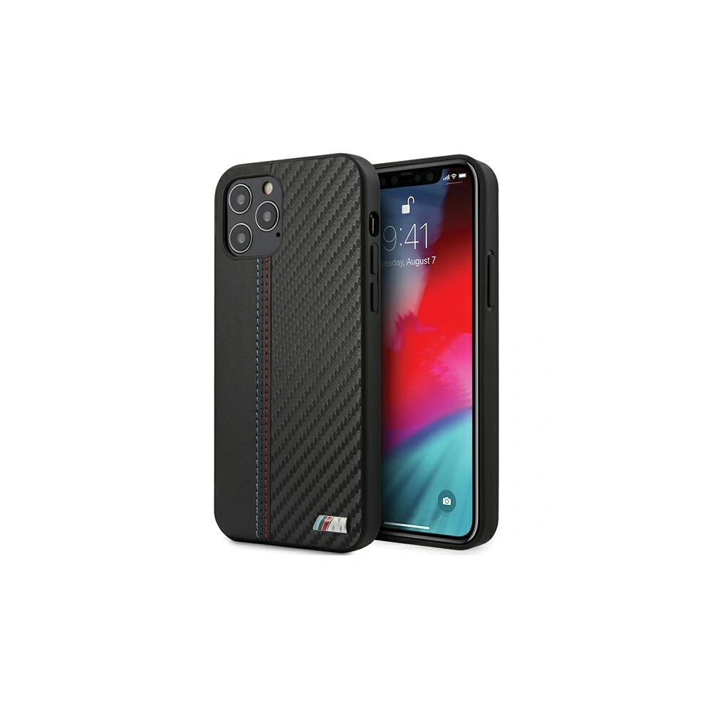 Hurtownia GSM - Case BMW BMHCP12LMCARBK Apple iPhone 12 Pro Max schwarz/black hardcase M Collection PU Carbon Stripe - BMW043BLK - {ean13} - Hurt