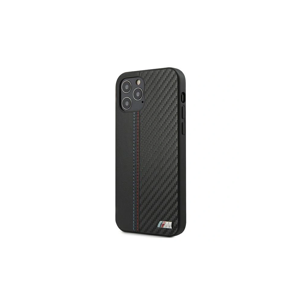 Hurtownia GSM - Case BMW BMHCP12LMCARBK Apple iPhone 12 Pro Max schwarz/black hardcase M Collection PU Carbon Stripe - BMW043BLK - {ean13} - Hurt