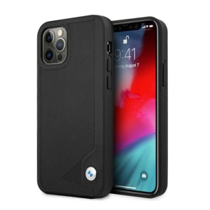 Hurtownia GSM - Etui BMW BMHCP12LRCDPK Apple iPhone 12 Pro Max černý/black hardcase Leather Deboss - BMW049BLK - {ean13} - Hurt