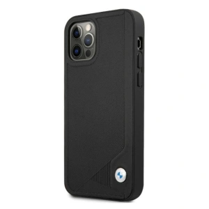 Hurtownia GSM - Etui BMW BMHCP12LRCDPK Apple iPhone 12 Pro Max černý/black hardcase Leather Deboss - BMW049BLK - {ean13} - Hurt