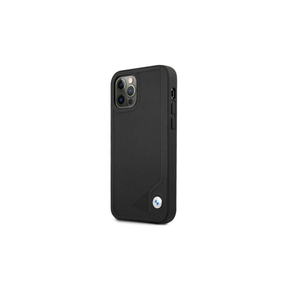 Hurtownia GSM - Etui BMW BMHCP12LRCDPK Apple iPhone 12 Pro Max czarny/black hardcase Leather Deboss - BMW049BLK - {ean13} - Hurt