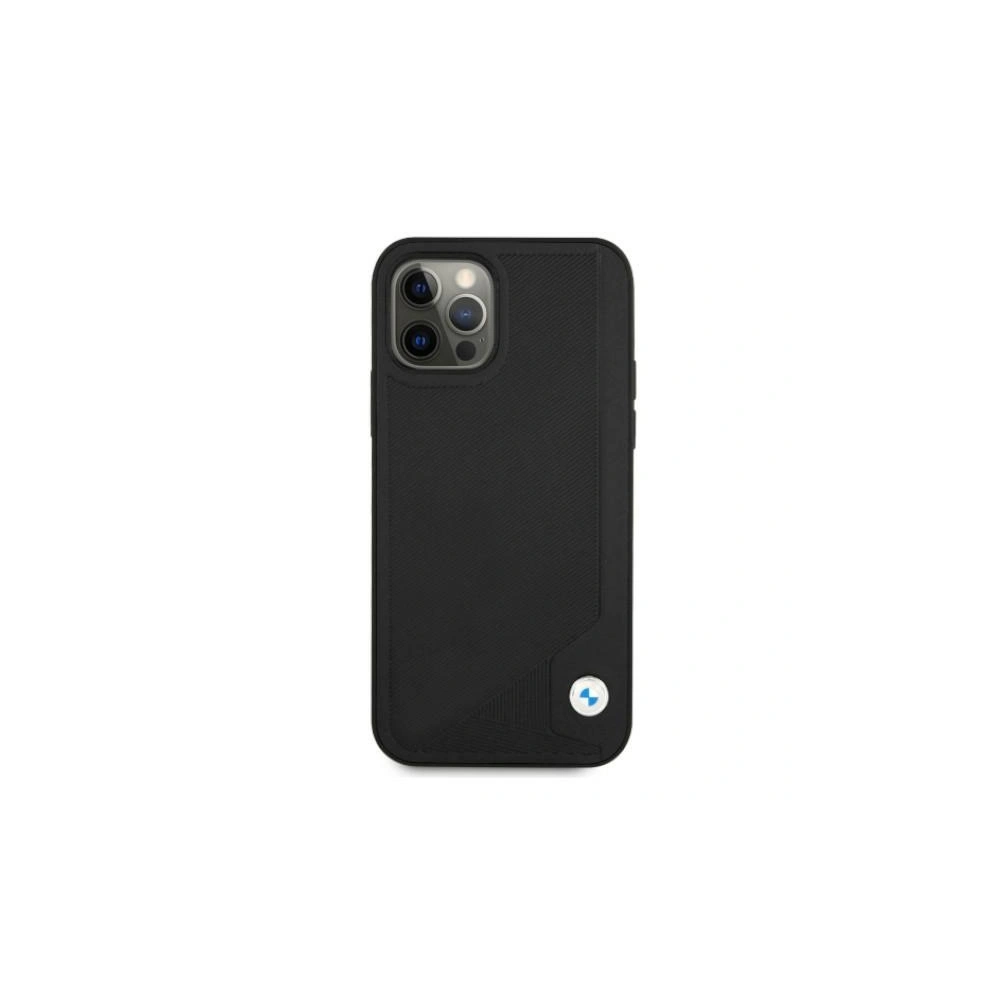 Hurtownia GSM - Etui BMW BMHCP12LRCDPK Apple iPhone 12 Pro Max czarny/black hardcase Leather Deboss - BMW049BLK - {ean13} - Hurt