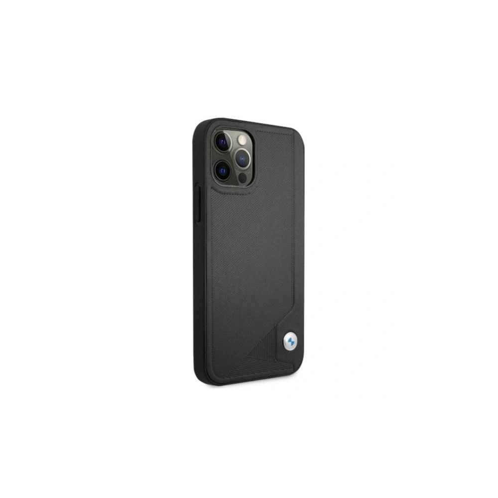 Hurtownia GSM - Etui BMW BMHCP12LRCDPK Apple iPhone 12 Pro Max czarny/black hardcase Leather Deboss - BMW049BLK - {ean13} - Hurt