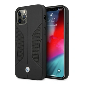 Hurtownia GSM - Etui BMW BMHCP12LRSCSK Apple iPhone 12 Pro Max černý/black hardcase Leather Perforate Sides - BMW050BLK - {ean13} - Hurt