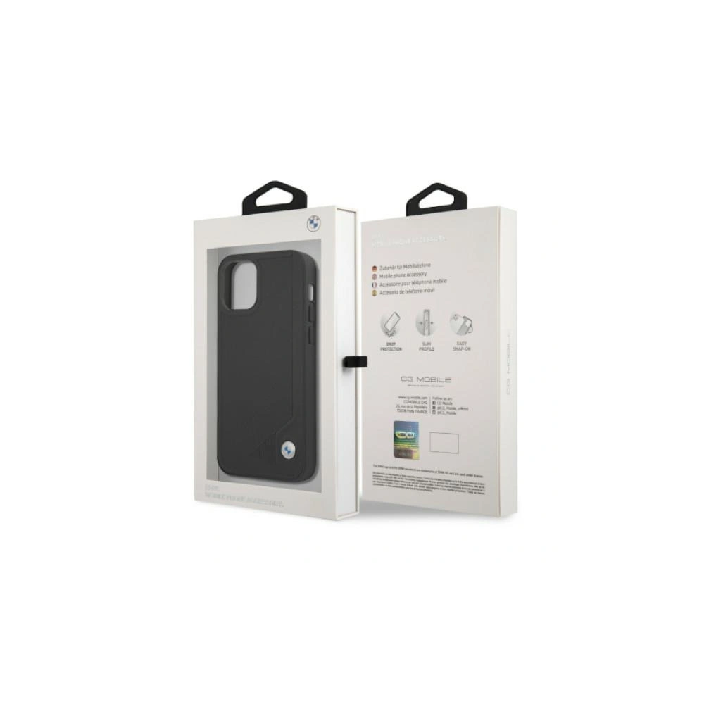 Hurtownia GSM - Etui BMW BMHCP12LRCDPK Apple iPhone 12 Pro Max czarny/black hardcase Leather Deboss - BMW049BLK - {ean13} - Hurt