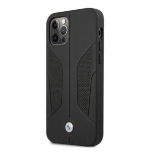 Hurtownia GSM - Etui BMW BMHCP12LRSCSK Apple iPhone 12 Pro Max černý/black hardcase Leather Perforate Sides - BMW050BLK - {ean13} - Hurt