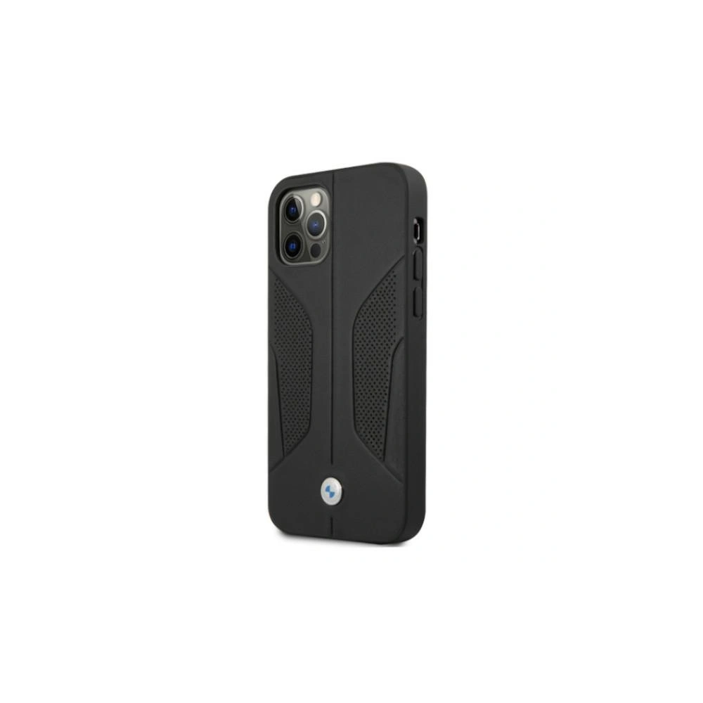 Hurtownia GSM - Etui BMW BMHCP12LRSCSK Apple iPhone 12 Pro Max czarny/black hardcase Leather Perforate Sides - BMW050BLK - {ean13} - Hurt