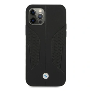 Hurtownia GSM - Etui BMW BMHCP12LRSCSK Apple iPhone 12 Pro Max černý/black hardcase Leather Perforate Sides - BMW050BLK - {ean13} - Hurt