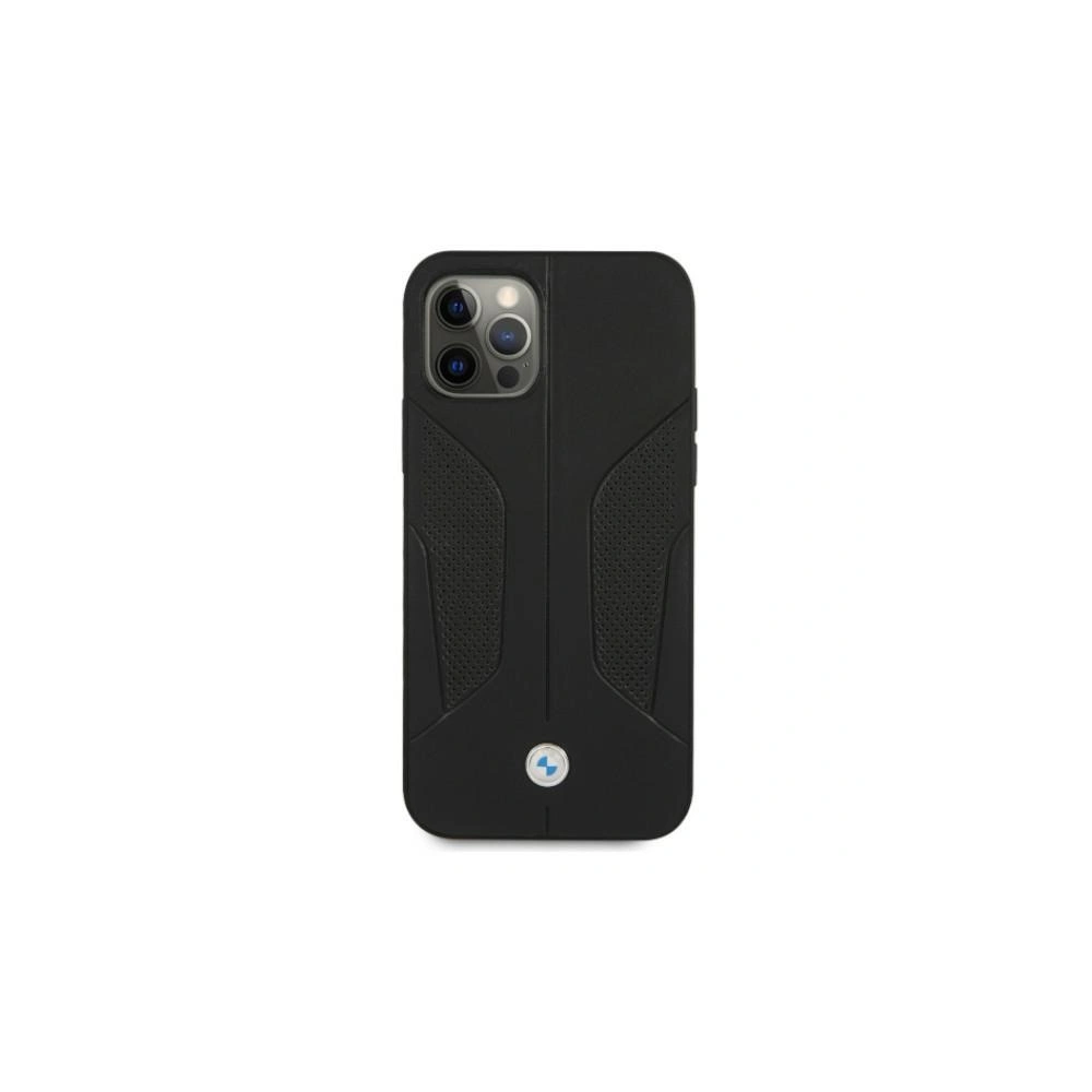 Hurtownia GSM - Etui BMW BMHCP12LRSCSK Apple iPhone 12 Pro Max czarny/black hardcase Leather Perforate Sides - BMW050BLK - {ean13} - Hurt