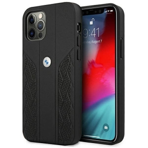 Hurtownia GSM - Etui BMW BMHCP12LRSPPK Apple iPhone 12 Pro Max černý/black hardcase Leather Curve Perforate - BMW051BLK - {ean13} - Hurt