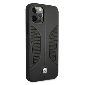 Hurtownia GSM - Etui BMW BMHCP12LRSCSK Apple iPhone 12 Pro Max černý/black hardcase Leather Perforate Sides - BMW050BLK - {ean13} - Hurt