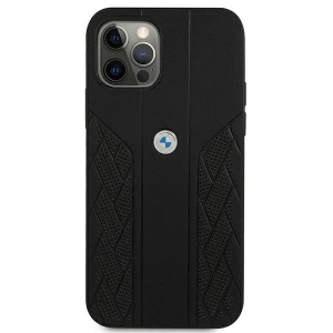 Wholesale BMW BMHCP12LRSPPK Apple iPhone 12 Pro Max black hardcase Leather Curve Perforate - BMW051BLK - {ean13} - Hurt