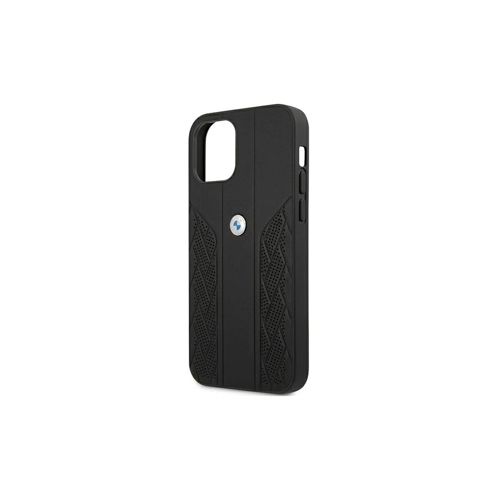 Wholesale BMW BMHCP12LRSPPK Apple iPhone 12 Pro Max black hardcase Leather Curve Perforate - BMW051BLK - {ean13} - Hurt
