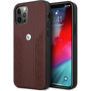 Hurtownia GSM - Etui BMW BMHCP12LRSPPR Apple iPhone 12 Pro Max červený/red hardcase Leather Curve Perforate - BMW052RED - {ean13} - Hurt