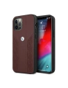 BMW BMHCP12LRSPPR Apple iPhone 12 Pro Max red hardcase Leather Curve Perforate