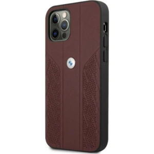 Hurtownia GSM - Etui BMW BMHCP12LRSPPR Apple iPhone 12 Pro Max červený/red hardcase Leather Curve Perforate - BMW052RED - {ean13} - Hurt