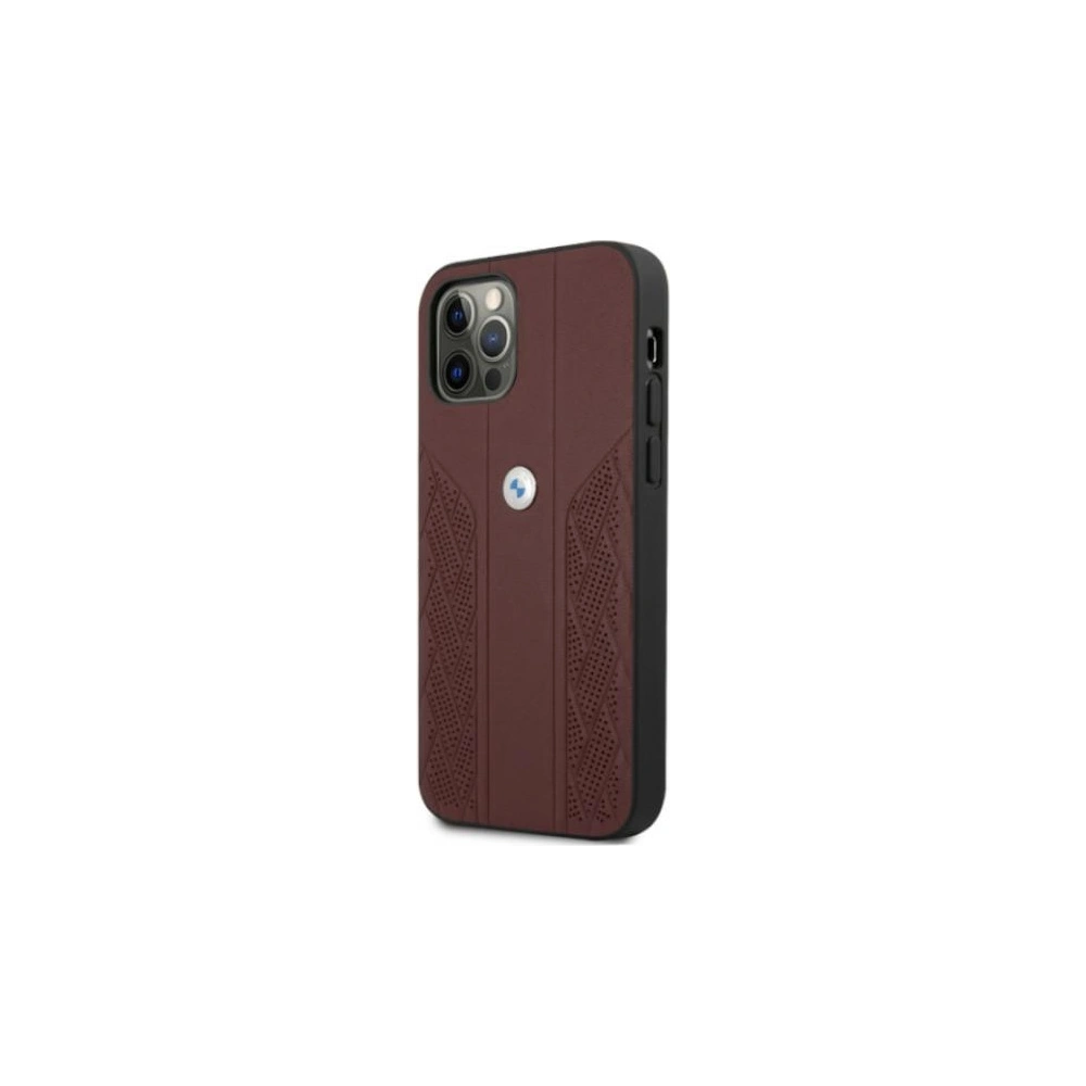 Hurtownia GSM - Etui BMW BMHCP12LRSPPR Apple iPhone 12 Pro Max czerwony/red hardcase Leather Curve Perforate - BMW052RED - {ean13} - Hurt