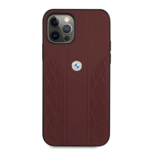 Etui BMW BMHCP12LRSPPR Apple iPhone 12 Pro Max czerwony/red hardcase Leather Curve Perforate