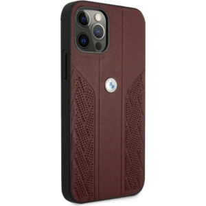 Hurtownia GSM - Etui BMW BMHCP12LRSPPR Apple iPhone 12 Pro Max červený/red hardcase Leather Curve Perforate - BMW052RED - {ean13} - Hurt