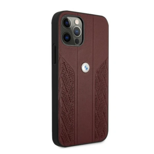 Etui BMW BMHCP12LRSPPR Apple iPhone 12 Pro Max czerwony/red hardcase Leather Curve Perforate