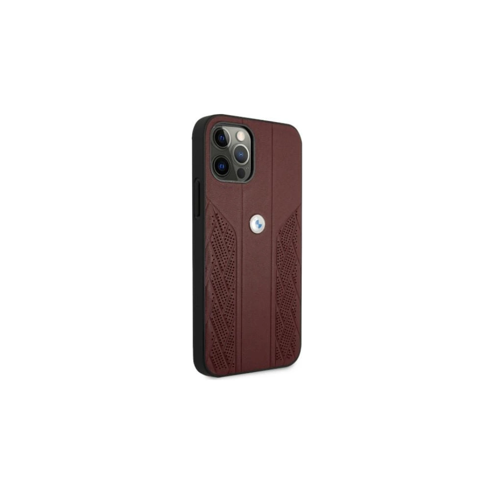 Hurtownia GSM - Etui BMW BMHCP12LRSPPR Apple iPhone 12 Pro Max czerwony/red hardcase Leather Curve Perforate - BMW052RED - {ean13} - Hurt