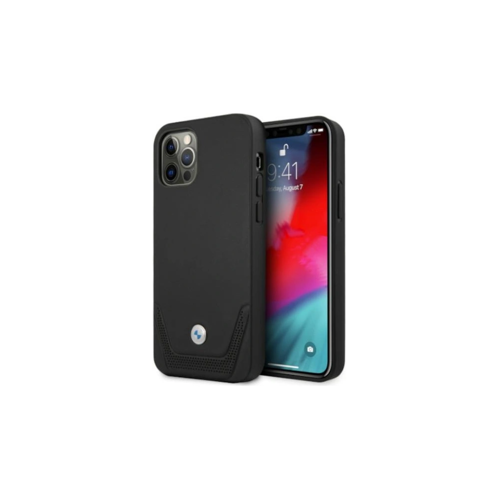 Hurtownia GSM - Etui BMW BMHCP12LRSWPK Apple iPhone 12 Pro Max černý/black hardcase Leather Perforate - BMW053BLK - {ean13} - Hurt