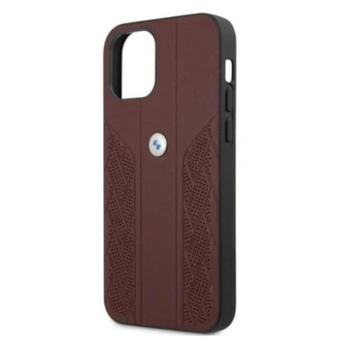 Etui BMW BMHCP12LRSPPR Apple iPhone 12 Pro Max czerwony/red hardcase Leather Curve Perforate