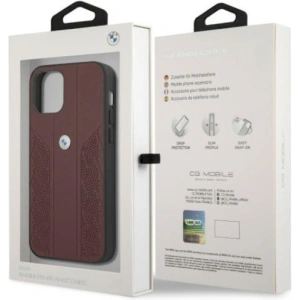 Hurtownia GSM - Etui BMW BMHCP12LRSPPR Apple iPhone 12 Pro Max červený/red hardcase Leather Curve Perforate - BMW052RED - {ean13} - Hurt