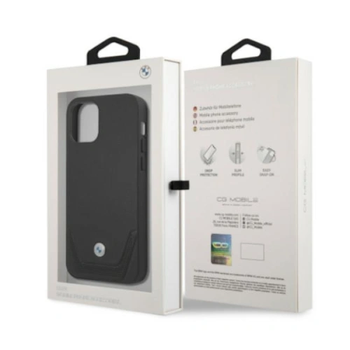 Etui BMW BMHCP12LRSWPK Apple iPhone 12 Pro Max czarny/black hardcase Leather Perforate