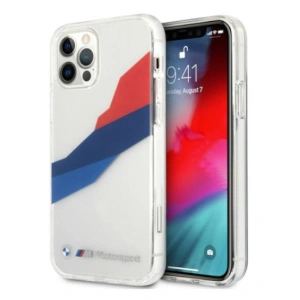 Hurtownia GSM - Etui BMW BMHCP12LSKTGT Apple iPhone 12 Pro Max průhledný tvrdý kryt Motorsport Tricolor - BMW055CL - {ean13} - Hurt