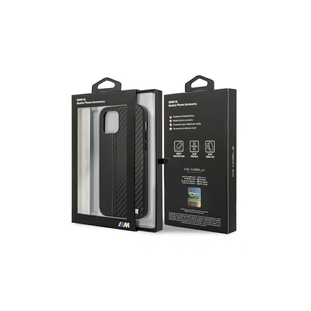 Wholesale BMW BMHCP12MMCARBK Apple iPhone 12/12 Pro black hardcase M Collection PU Carbon Stripe - BMW065BLK - {ean13} - Hurt