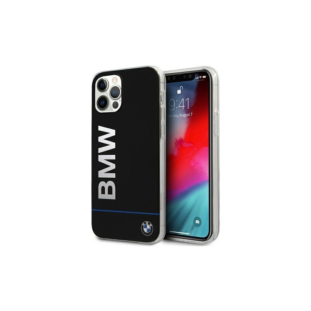 Hurtownia GSM - Etui BMW BMHCP12MPCUBBK Apple iPhone 12/12 Pro czarny/black hardcase Signature Printed Logo - BMW069BLK - {ean13} - Hurt