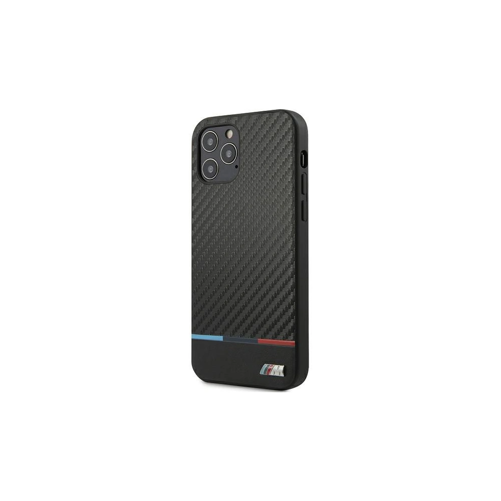 Wholesale BMW BMHCP12MPUCARTCBK Apple iPhone 12/12 Pro black hardcase M Collection PU Carbon Stripe - BMW070BLK - {ean13} - Hurt
