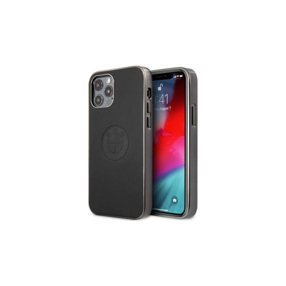 Hurtownia GSM - Etui BMW BMHCP12MREELK Apple iPhone 12/12 Pro černý/black hardcase kožený embosovaný - BMW072BLK - {ean13} - Hurt