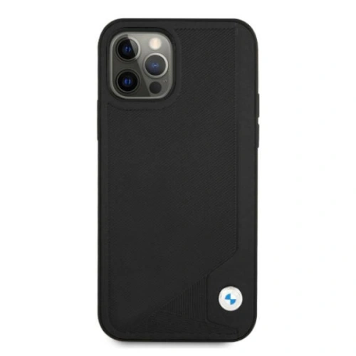 Etui BMW BMHCP12MRCDPK Apple iPhone 12/12 Pro czarny/black hardcase Leather Deboss