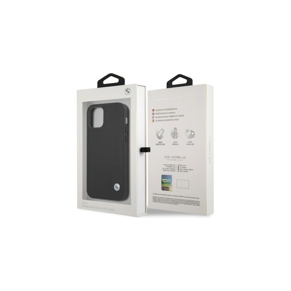 Wholesale BMW BMHCP12MRCDPK Apple iPhone 12/12 Pro black hardcase Leather Deboss - BMW071BLK - {ean13} - Hurt