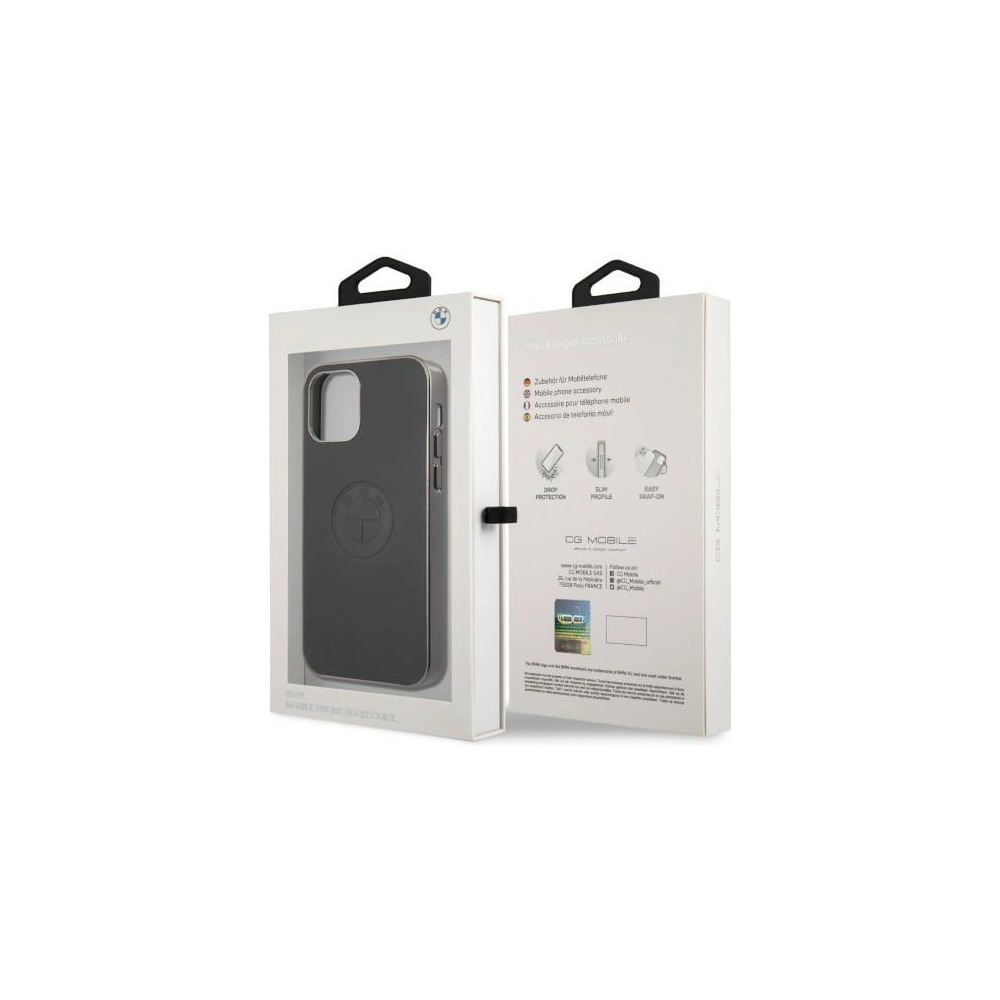 Hurtownia GSM - Etui BMW BMHCP12MREELK Apple iPhone 12/12 Pro černý/black hardcase kožený embosovaný - BMW072BLK - {ean13} - Hurt